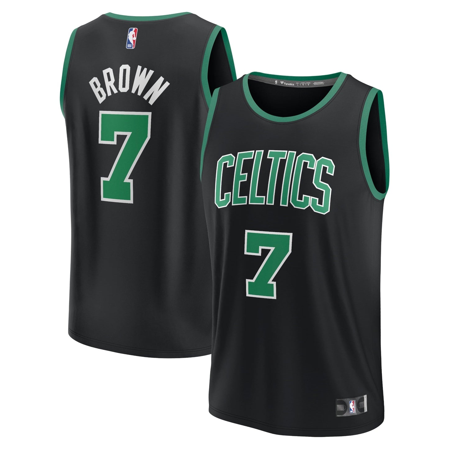 Youth Fanatics Branded Jaylen Brown Black Boston Celtics Player Jersey - Statement Edition